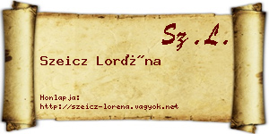 Szeicz Loréna névjegykártya
